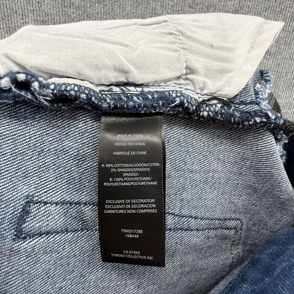 Bebe x Ciara Vegan‎ Leather Wide Leg Jeans High Waist Moto Women 32 - Picture 12 of 12